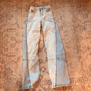 abercrombie kids High Rise Wide Leg Two-Tone Jeans - 13/14 Long